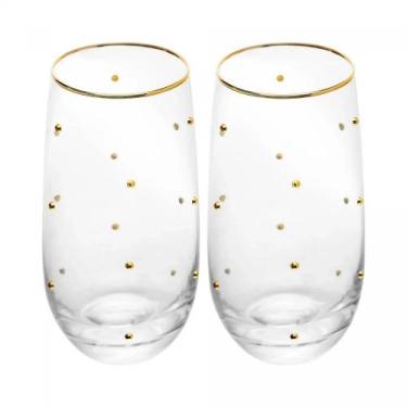 Imagem de Conjunto 2 Copos Balls Fio de Ouro 300ml Vidro - Wolff
