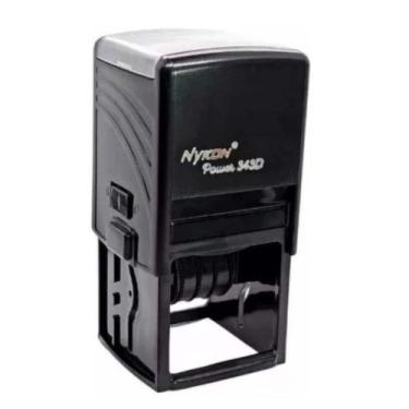 Imagem de Carimbo Automático Datador N 343  Preto 40x40mm - Nykon