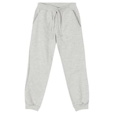 Imagem de Calça Jogger Básica Infantil Menino de Moletinho - Brandili, Cinza, 3