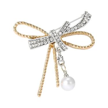 Imagem de Broche De Laço Com Strass Unissex Para Mulheres, Acessório De Joia Par