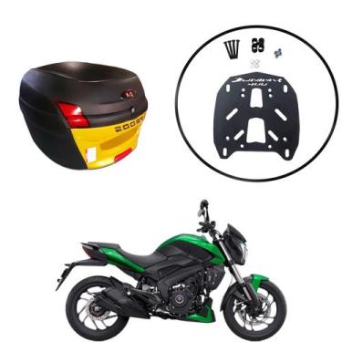 Imagem de Baú Moto Universal Awa 34 L + Suporte Sup Bajaj Dominar 400, Dourado