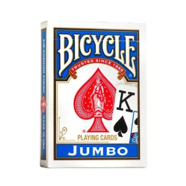 Imagem de Baralho Bicycle Jumbo Index Azul com 52 Cartas + 2 Curingas Copag - 83