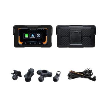 Imagem de Tela De Navegação GPS Para Moto Com CarPlay Sem Fio De 5.0 Polegadas, 