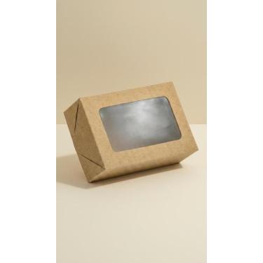 Imagem de Caixinha Kraft Com Visor 10,5x7x3,5cm - 50 Unidades - Congratulations 