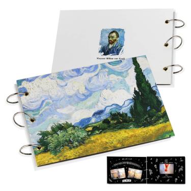 Imagem de Scrapbook Álbum de Fotos Fichário Van Gogh com 60 páginas