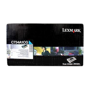 Imagem de Cartucho de toner Lexmark C734A1CG (ciano, 1 pacote) em embalagem de varejo