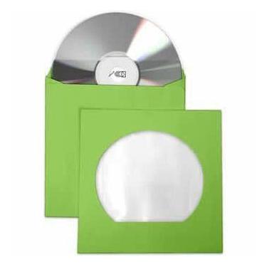 Imagem de Envelope P/Cd E Dvd C/Visor Transparente Pacote C/100 Unidades - Verde