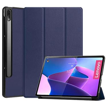 Imagem de Kepuch Couro-PU Capas Bolsas Estojos para Lenovo Tab P12 Pro TB-Q706F 12.6" - Azul
