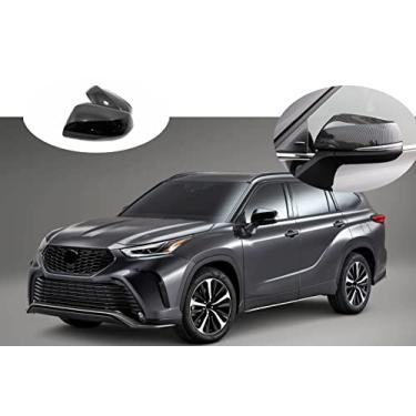 Imagem de GZBFTDH Protetor de espelho retrovisor para carro cromado, para Toyota Highlander 2021 2022 Acessórios Peças de automóvel Porta Retrovisor Espelho Cover Guard (B)