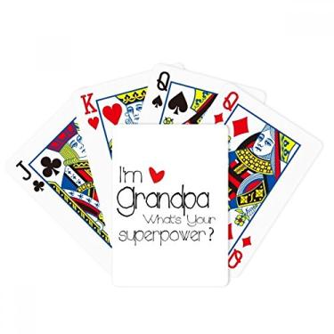 Imagem de DIYthinker I'm a Grandpa What's Your Superpower= Baralho de pôquer presente de jogo de mesa