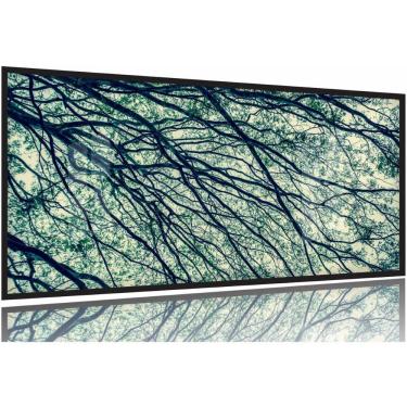 Imagem de Quadro Mosaico Vertical Galhos Secos Natureza Decorativo 130x60 Moldura Preta 2x2