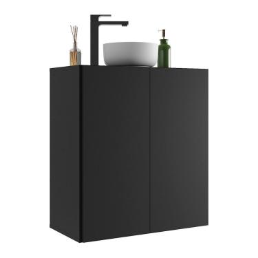 Imagem de Gabinete de Banheiro Suspenso Multimóveis 63 cm com 2 Portas FG5007 Preto