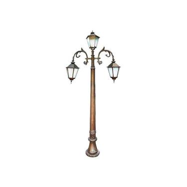 Imagem de Poste Nápoles P/ Jardim de Alumínio 03 Luminárias 5,83m