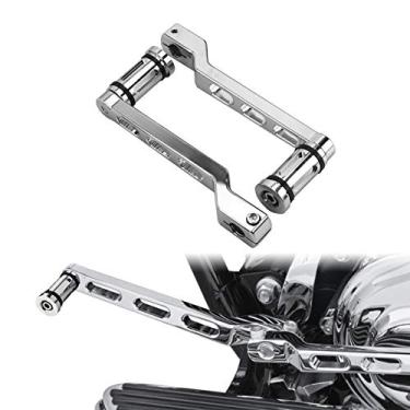 Imagem de HDBUBALUS CNC de alumínio no calcanhar do dedo do pé câmbio de câmbio com pedal de câmbio para Harley Touring Softail Road Street Electra Glide Trike FLHT Chrome