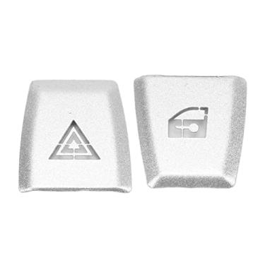 Imagem de Adesivo de botão de flash duplo, 2 unidades adesivo de interruptor de flash duplo de peso leve Substituição de resistência a arranhões para X3 E83 2006-2010 para adaptações de carro