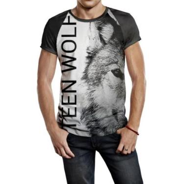 Imagem de Camiseta Raglan Masculina Teen Wolf Ref:78 - Smoke