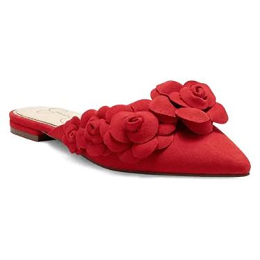 Imagem de Jessica Simpson Women's CYMIA Floral Slip On Mules Shoes, Wicked Red, 5