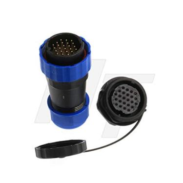 Imagem de Conector circular de 24 pinos HangTon HE29 de alta tensão à prova d'água IP68 plugue macho fêmea painel soquete para dispositivos industriais automotivos