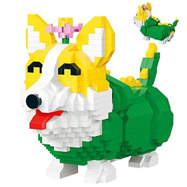 Imagem de Myweyde Conjunto de blocos de construção de gato preto, cachorro de micro mini blocos, kit de blocos de construção de micro mini série animal bonito, blocos de construção para cães e lembrancinhas de festa para meninos e meninas (Dog - 815Pcs)