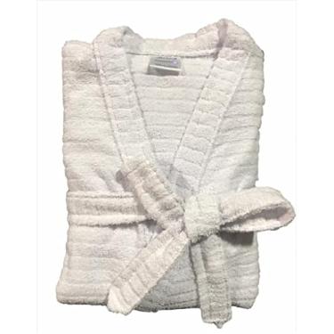 Imagem de Roupão de Banho Briza Atoalhado Juvenil 100% Algodão Manga Curta Branco Tam 16 (4013)