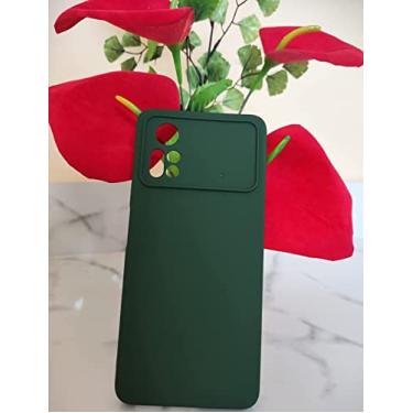 Imagem de Capa Case Capinha Anti Impacto Aveludada+ Pelicula De Vidro Temperado 9d Xiaomi Poco X4 Pro 5g (VERDE ESCURO)