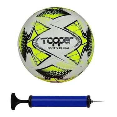 Imagem de Bola Futebol Society Topper 22 + Bomba de Ar - Amarelo