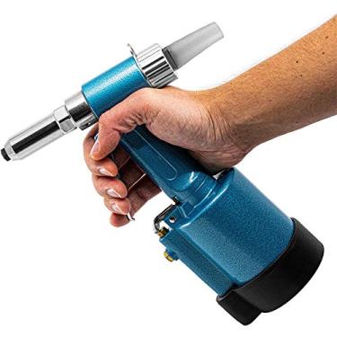 Imagem de MACHSWON Rebitador de ar com capacidade de 1/8, 5/32", 3/16" e 1/4" Rebitador de Ar Hidráulico Ferramenta Rebitadora de Ar