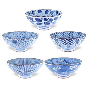 Imagem de Tigela de arroz japonesa feita à mão, autêntica cerâmica Mino Ware, Aie gawari Chawan,...