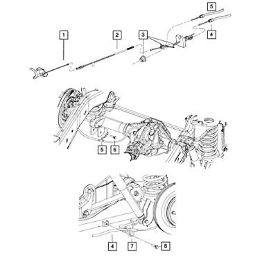 Imagem de Mopar 5539 8320AC, cabo de freio de estacionamento
