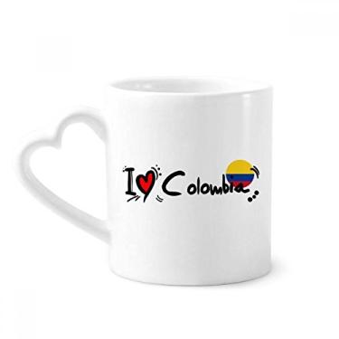 Imagem de I Love Colombia Word Flag Love Heart Illustration Mug Coffee Ceramic Drinkware Glass Heart Cup
