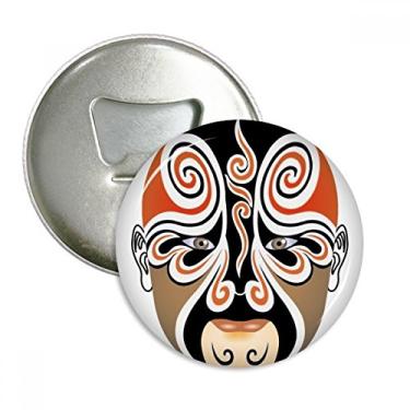Imagem de Ópera de Pequim Peking Ópera Facial Abridor de Garrafas Emblema Multifuncional Emblema