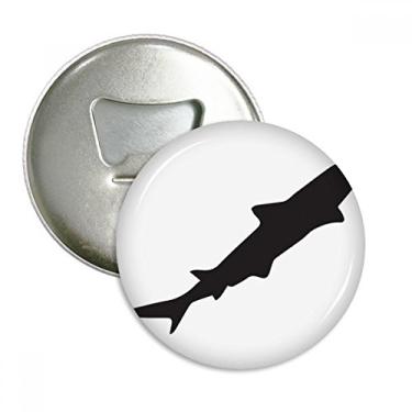 Imagem de Streamline Shark Fierce Outline abridor de garrafas ímã de geladeira emblema multifuncional