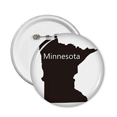 Imagem de Minnesota América EUA mapa contorno pinos crachá botão emblema decoração acessório 5 peças