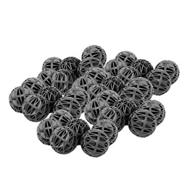 Imagem de LUGU 100pcs 18mm biológica Bio bolas aquário peixes Nano tanque molhado/seco Canister filtro preto