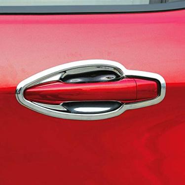Imagem de JIERS Para Peugeot 2008 2014-2017, ABS cromado para maçaneta da porta do carro, acessórios de estilo exterior do carro