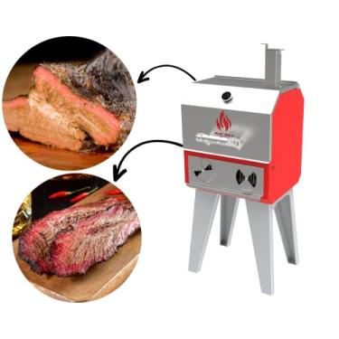 Imagem de Churrasqueira Pit Smoker Hotbox Pezinho Alto - VERMELHO