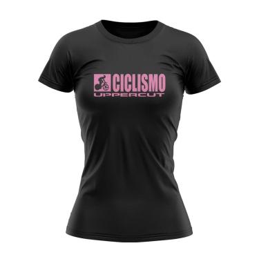Imagem de Camisa Dry Fit Uppercut Ciclismo Adulto unissex, Preta e rosa, GG