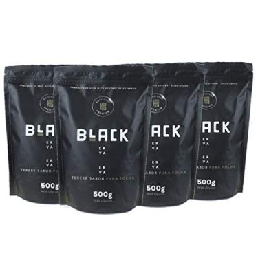 Imagem de KIT COM 4 PACOTES DE 500G ERVA MATE PARA TERERÉ BLACK ERVA (Pura Folha)