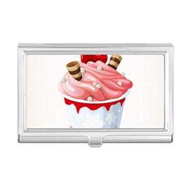 Imagem de Porta-cartões de visita com sabor cereja rosa e pasta de sorvete