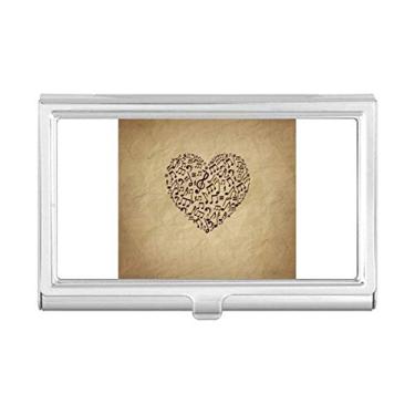 Imagem de Porta-cartões de visita com textura de papel, notas musicais, porta-cartões