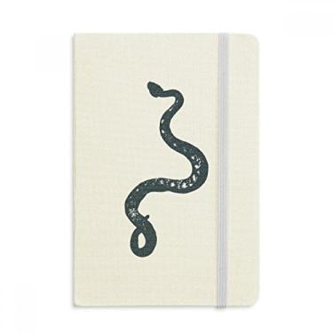 Imagem de Caderno com estampa de cobra preta de animal com capa dura em tecido oficial diário clássico