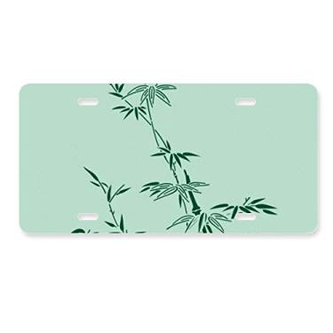 Imagem de DIYthinker Pintura Cultura Japonesa Placa de Bambu Decoração de Carro Acessório de Aço Inoxidável