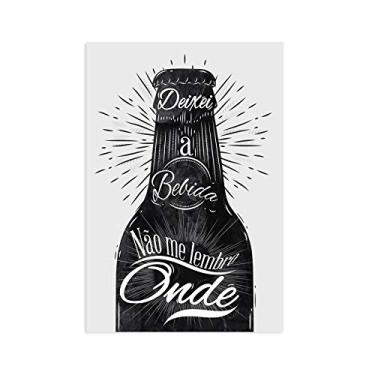 Imagem de Placa Decorativa Frase Boteco Garrafa 30x40cm
