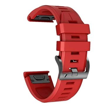 Imagem de DFAMIN 22 26mm Pulseira de silicone para Garmin Fenix EPIX 7X 7 5X 5 6X 6Pro 945 Pulseira de relógio inteligente Quick EasyFit Pulseira Correa (Cor: Cor R, Tamanho: 26mm Fenix 3 3HR)
