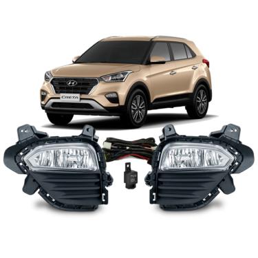 Imagem de Kit Farol Milha Neblina Hyundai Creta 17 A 19 Botao Original