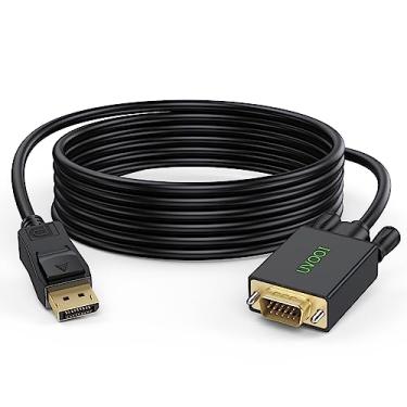 Imagem de Cabo DisplayPort para VGA de 15 pés, adaptador de cabo VGA UVOOI banhado a ouro para porta de exibição DP macho para macho