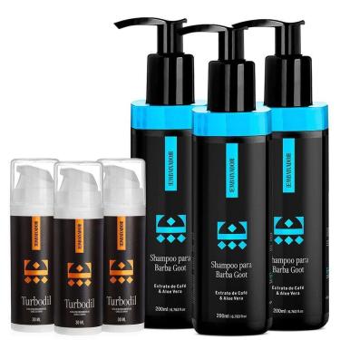 Imagem de Kit 03 Blend Turbodil + 03 Shampoo De Barba Goot Embaixador 200Ml