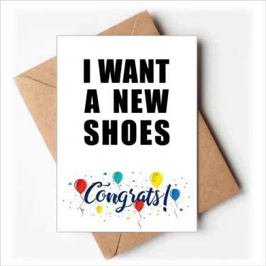 Imagem de DIYthinker I Want A New Shoes Art Déco Cartões de Casamento Parabéns Envelopes de Saudação