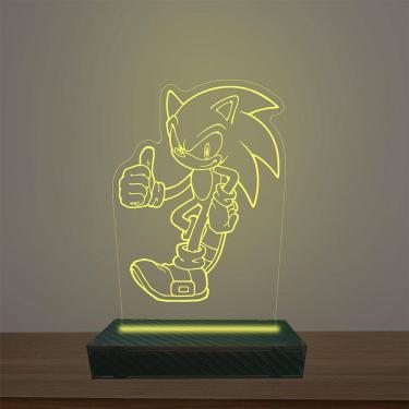 Imagem de Luminária Led 3d Sonic Abajur Luxo