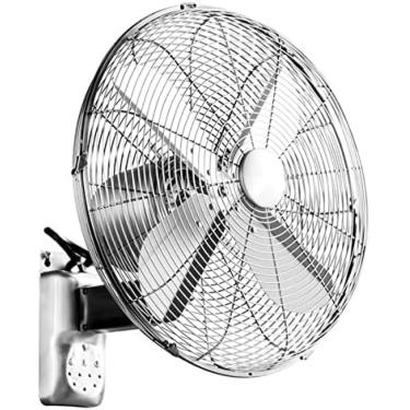 Imagem de Ventilador Montado Na Parede De 16 Polegadas Com Lâminas De Metal Corda De Puxar/Controle Remoto Fornecimento De Ar De Grande Angular Ventilador Elétrico De Resfriamento Ventilador Elétrico Indu